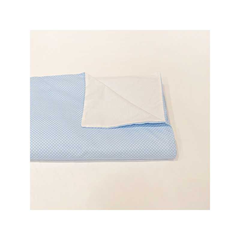 Funda nórdica Topos blanco-azul