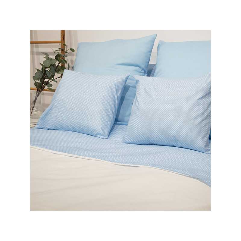 Funda nórdica Topos blanco-azul