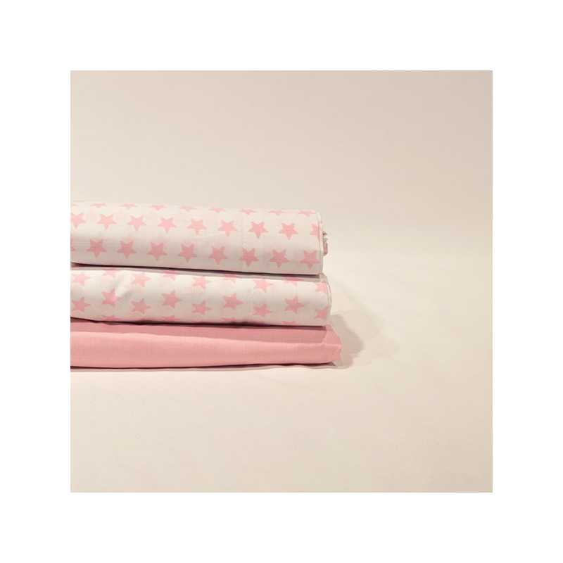 Juego sábanas Estrellas rosa largo especial