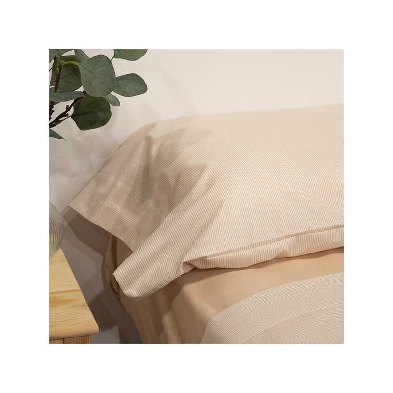 Juego sábanas Rayas beige largo especial 210 