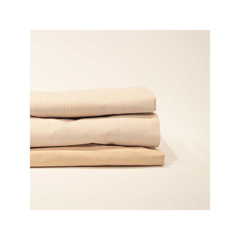 Juego sábanas Rayas beige largo especial 210 