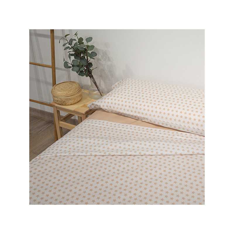 Juego sábanas Estrellas largo especial 220 beige