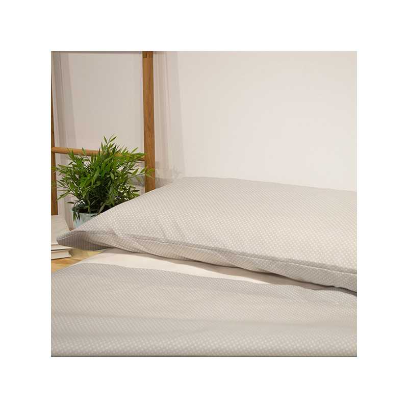 Juego sábanas Topos largo especial 220 blanco-gris