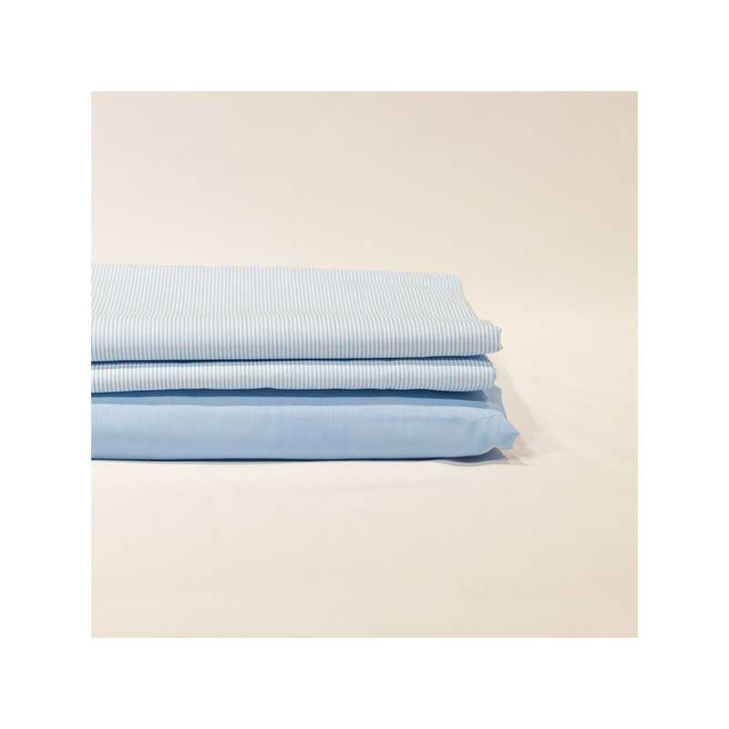 Juego sábanas caravana Rayas largo especial 220 azul