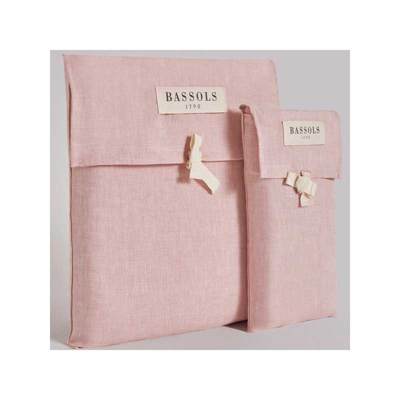 funda nordica bassols linen rosa bolsa