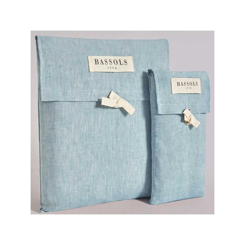 funda nordica bassols linen azul bolsa