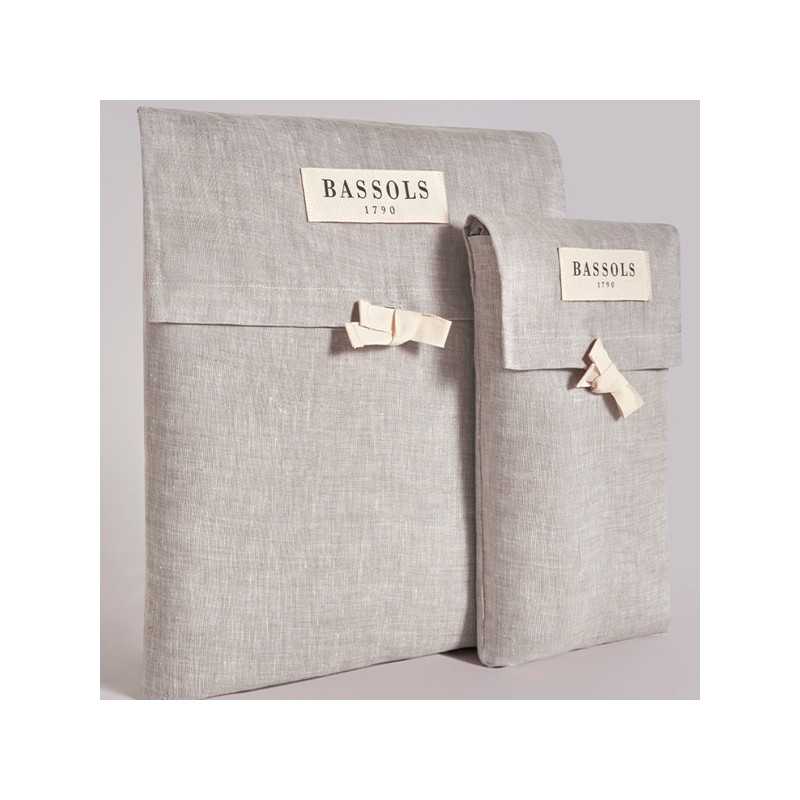 funda nordica bassols linen gris bolsa