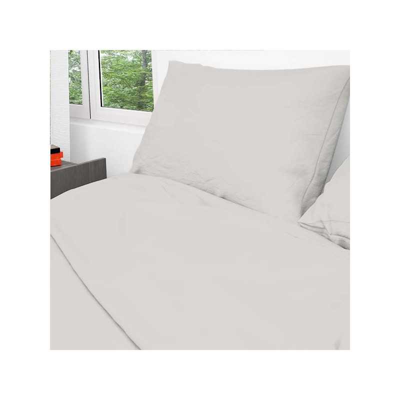 Juego sábanas algodón caravana 3 piezas largo 180 cm gris palido