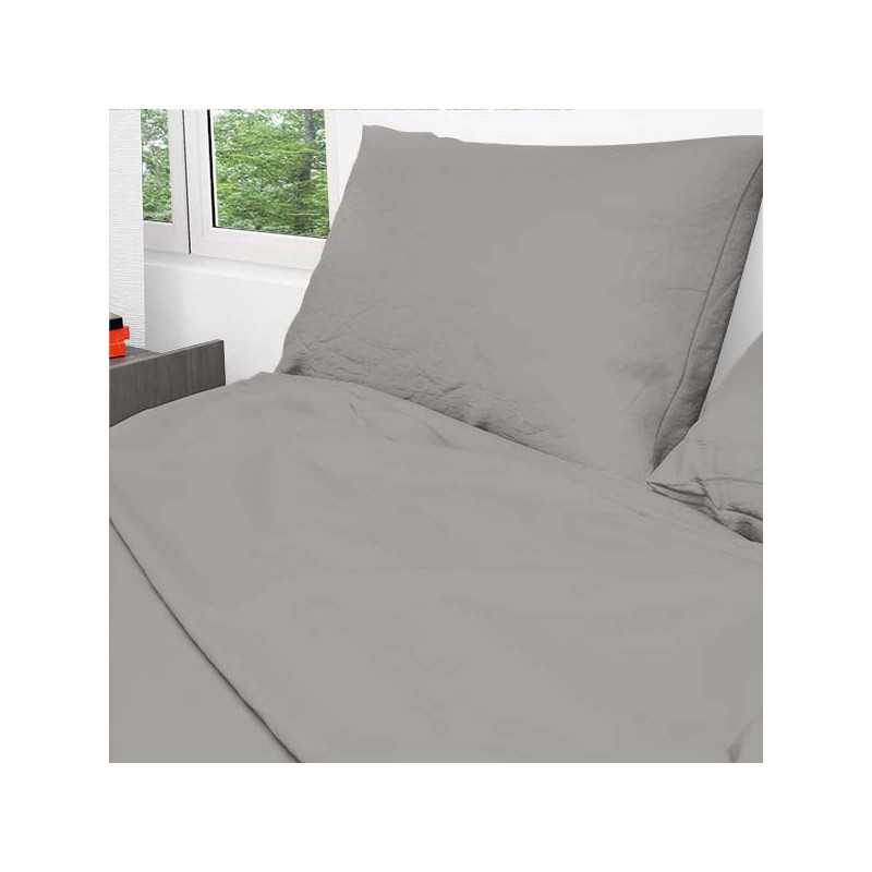 Juego sábanas algodón caravana 3 pzs largo 220 cm gris