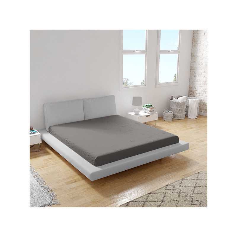 Sábana bajera algodón caravana largo especial 210 cm gris