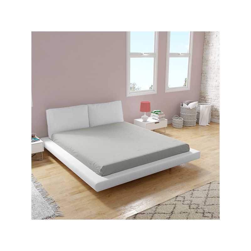 Sábana bajera algodón caravana largo especial 210 cm gris palido