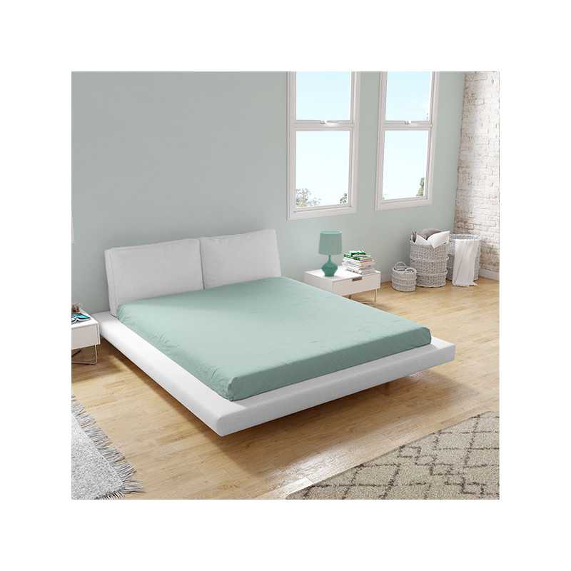 Sábana bajera algodón caravana medida especial 180 cm gris verde