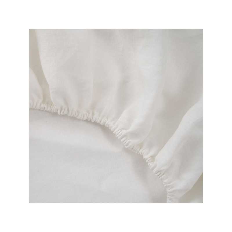 sabana bajera bassols linen blanco detalle